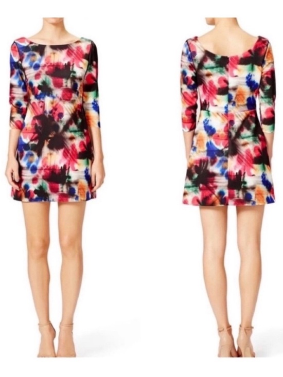 Milly Dresses & Skirts - Milly Taylor Graffiti Scuba 3/4 length sleeve Dress size zero (0)